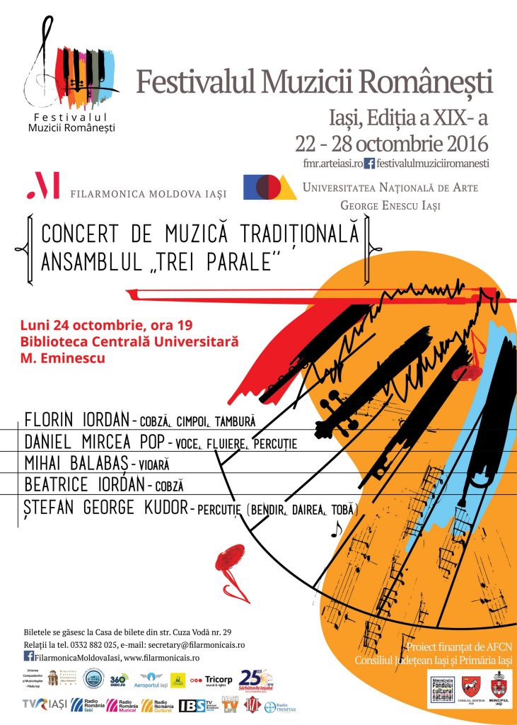 Concert de muzică tradițională - Ansamblul Trei Parale @ Aula Bibliotecii Centrale Universitara „Mihai Eminescu”