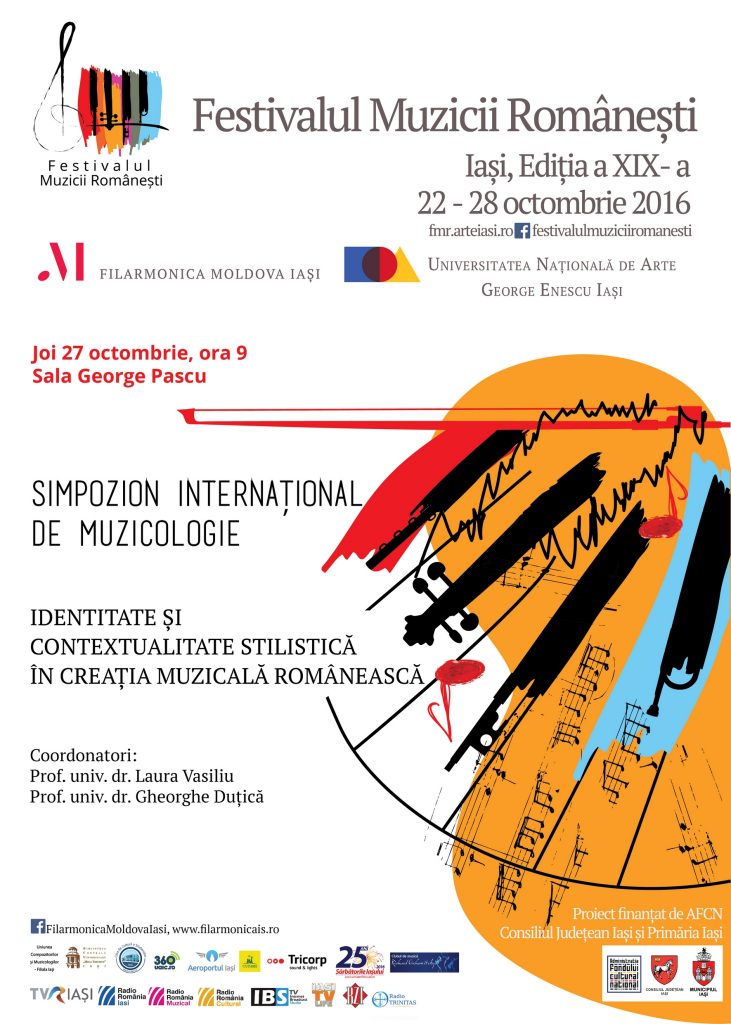 Simpozion internațional de muzicologie @ Sala George Pascu a Universităţii de Arte G. Enescu